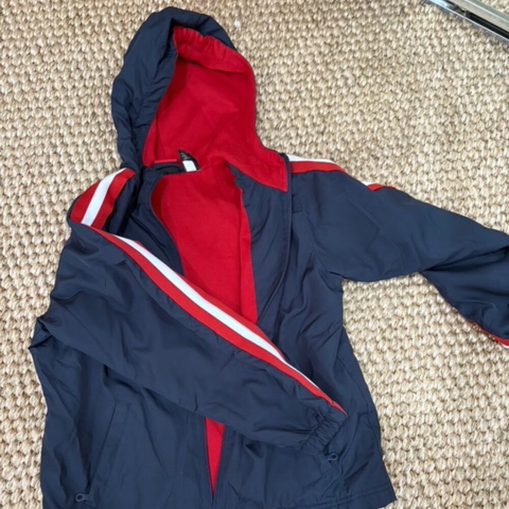 Vintage zip up with arm stripe